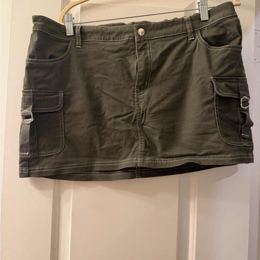 Wild Fable Olive Mini Skirt